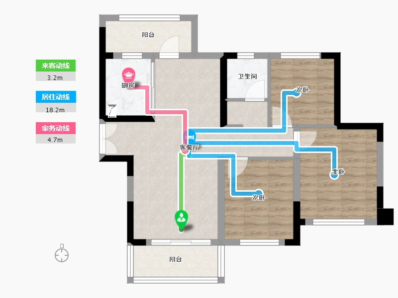 四川省-成都市-高投贤悦府-71.82-户型库-动静线