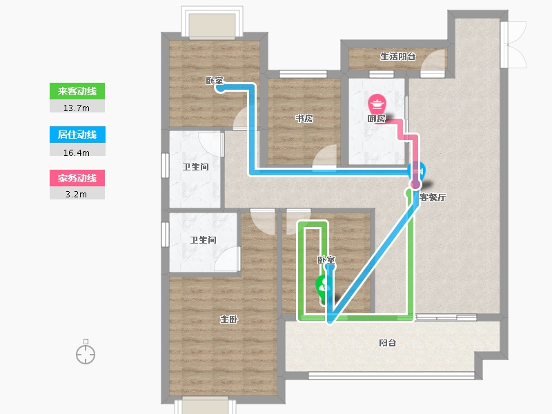 江西省-上饶市-上饶东投南昌城投学仕府-105.38-户型库-动静线