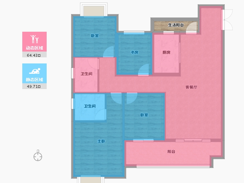 江西省-上饶市-上饶东投南昌城投学仕府-105.38-户型库-动静分区