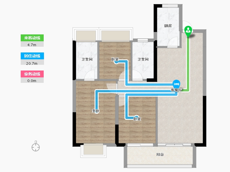 湖北省-武汉市-能建·长江华府-83.13-户型库-动静线