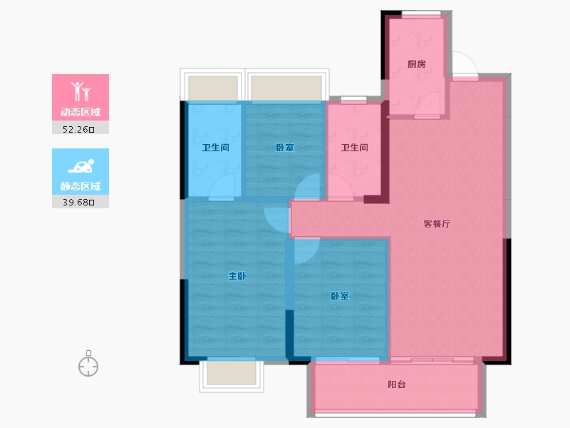 湖北省-武汉市-能建·长江华府-83.13-户型库-动静分区