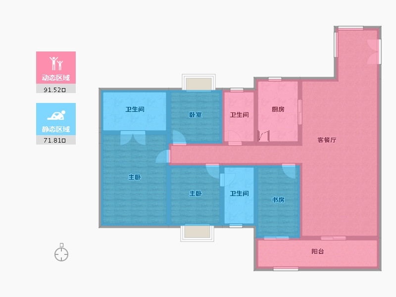 广东省-广州市-华发越秀·和樾府-145.53-户型库-动静分区