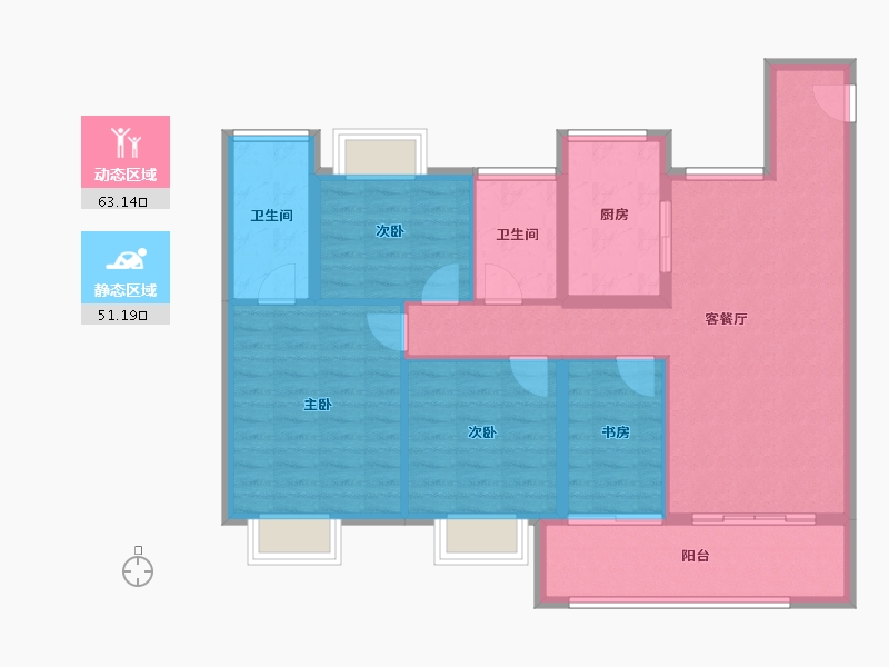 江苏省-南京市-越秀天萃-103.03-户型库-动静分区