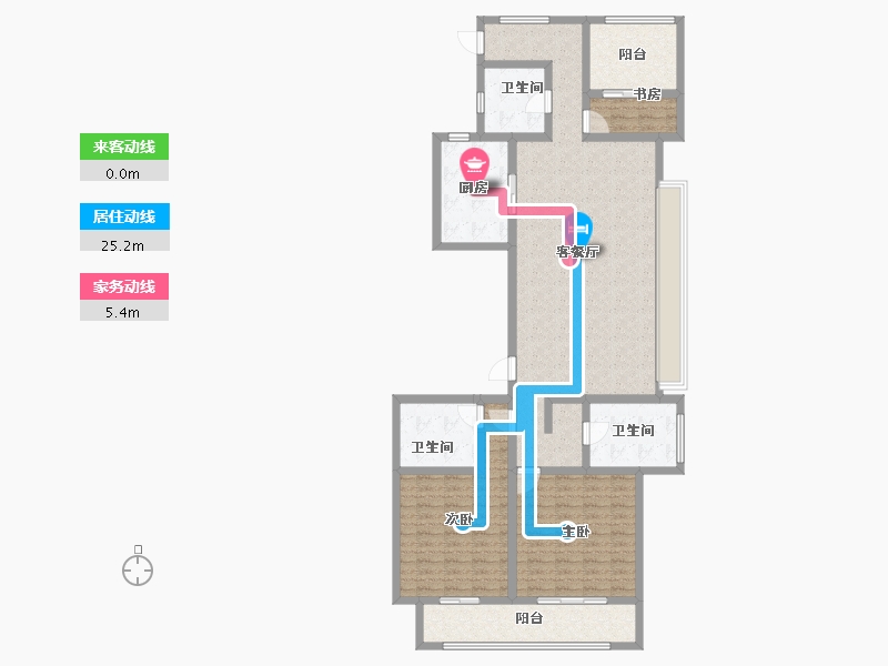 浙江省-杭州市-东海闲湖城锦绣湾-136.34-户型库-动静线