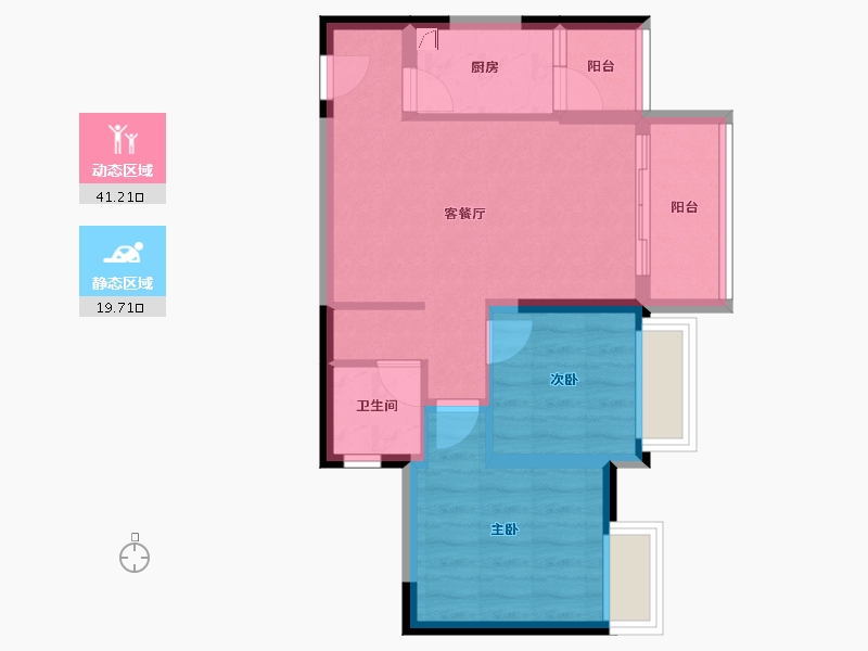 四川省-成都市-东宸锦悦府-53.57-户型库-动静分区