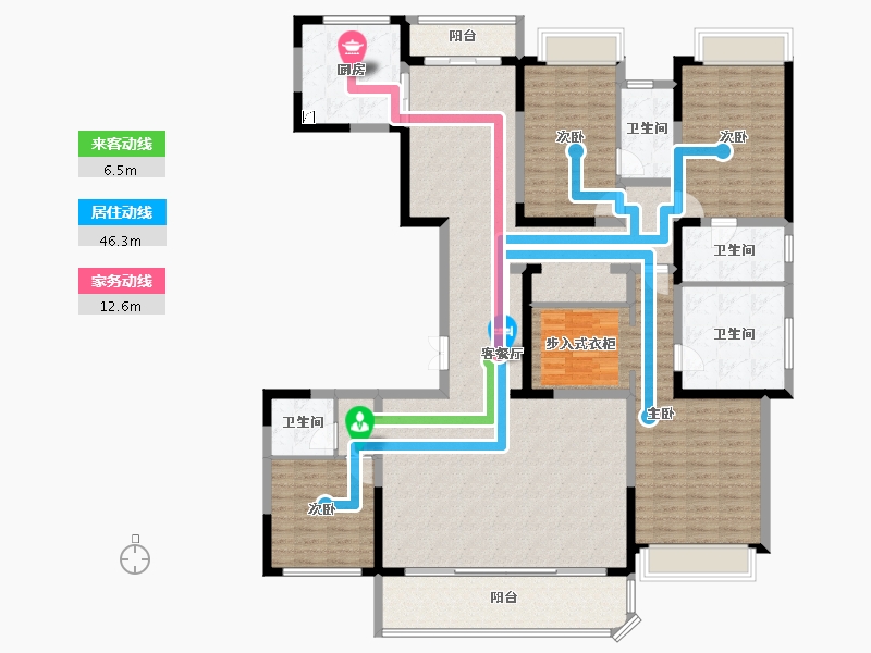 四川省-成都市-天府公园未来城-187.97-户型库-动静线