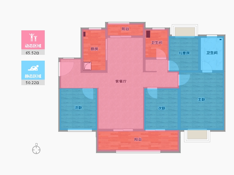 广东省-广州市-华发越秀·和樾府-104.00-户型库-动静分区