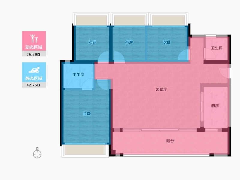 四川省-成都市-锦云天府-97.82-户型库-动静分区