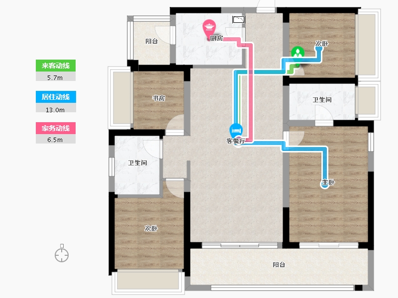 四川省-成都市-锦云天府-107.58-户型库-动静线