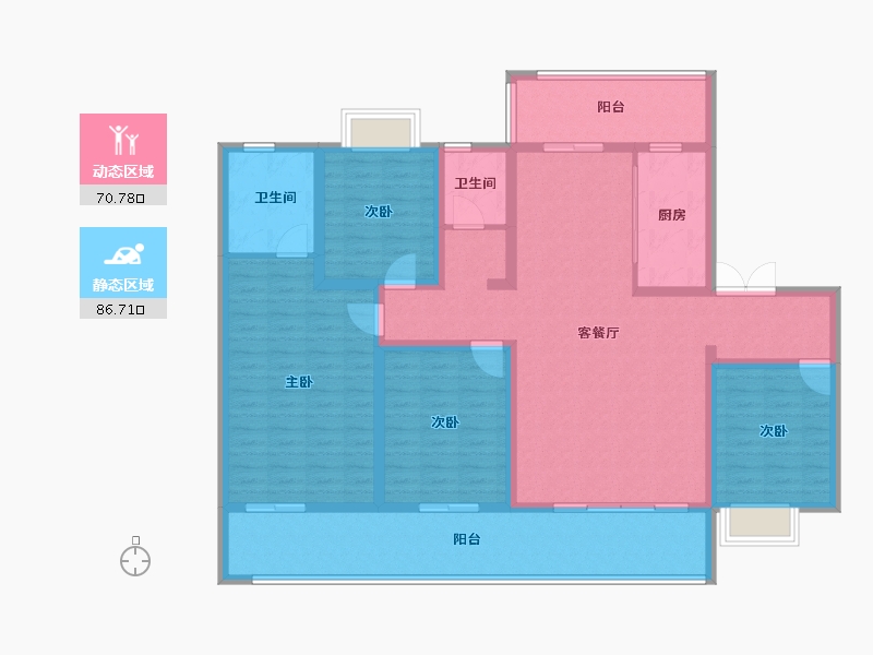 云南省-曲靖市-凤凰城·寥廓府邸-141.20-户型库-动静分区