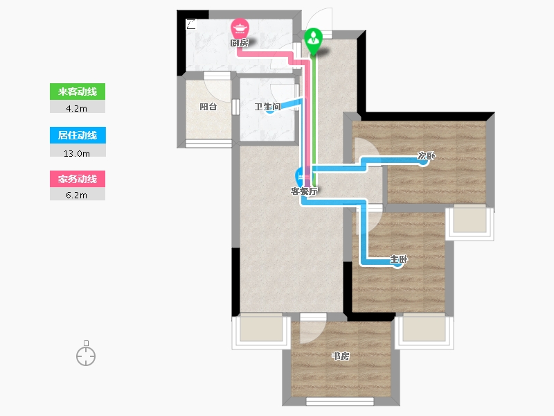 四川省-成都市-中环光悦居-56.13-户型库-动静线