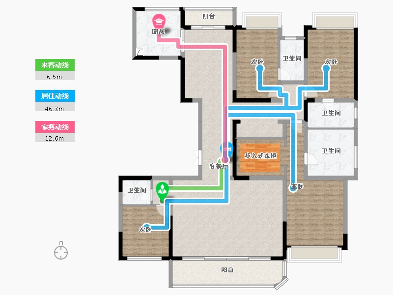 四川省-成都市-天府公园未来城-187.95-户型库-动静线