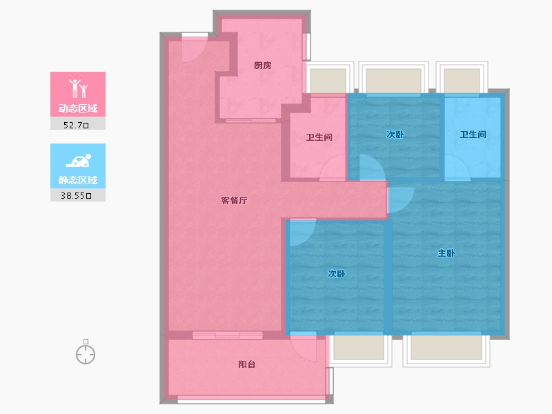 上海-上海市-象屿招商蟠龙府-81.59-户型库-动静分区