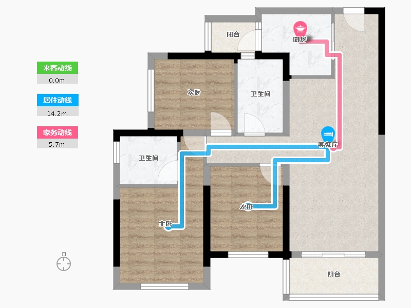 四川省-成都市-德信中鑫海邑城大院-81.32-户型库-动静线