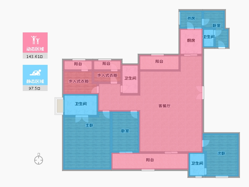 广东省-广州市-华发越秀·和樾府-216.00-户型库-动静分区