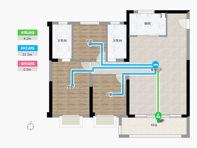 湖北省-武汉市-招商·武汉城建未来中心-95.17-户型库-动静线