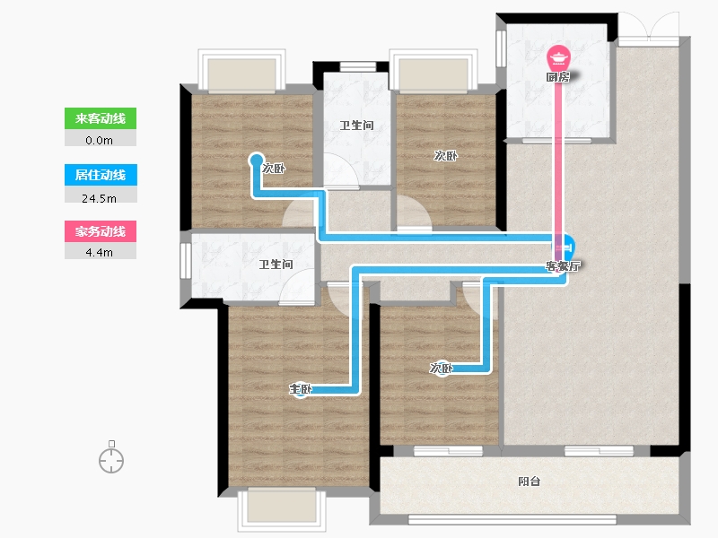 湖北省-武汉市-香港置地·元庐-114.00-户型库-动静线