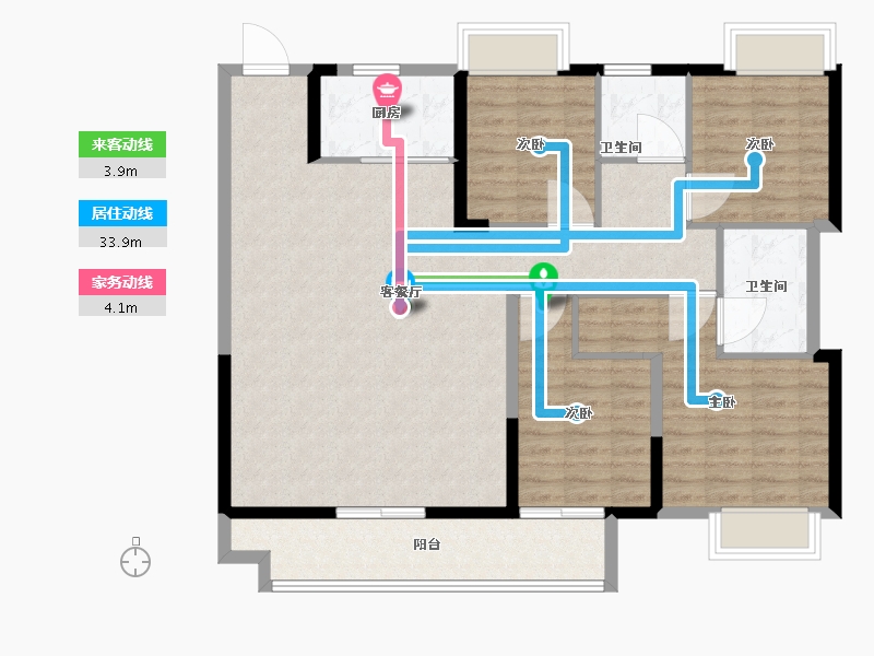 湖北省-武汉市-中铁阅湖郡-113.01-户型库-动静线