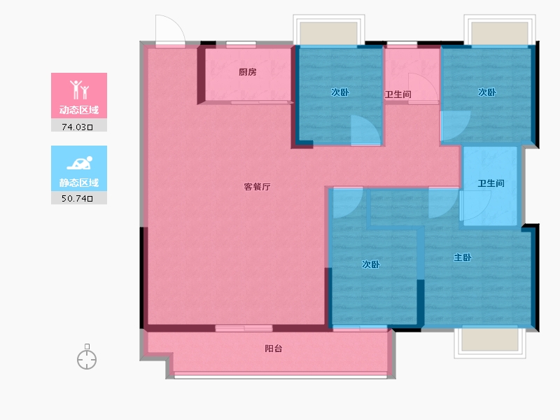 湖北省-武汉市-中铁阅湖郡-113.01-户型库-动静分区