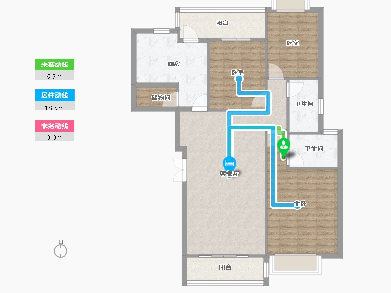 广东省-珠海市-三好名苑-102.63-户型库-动静线