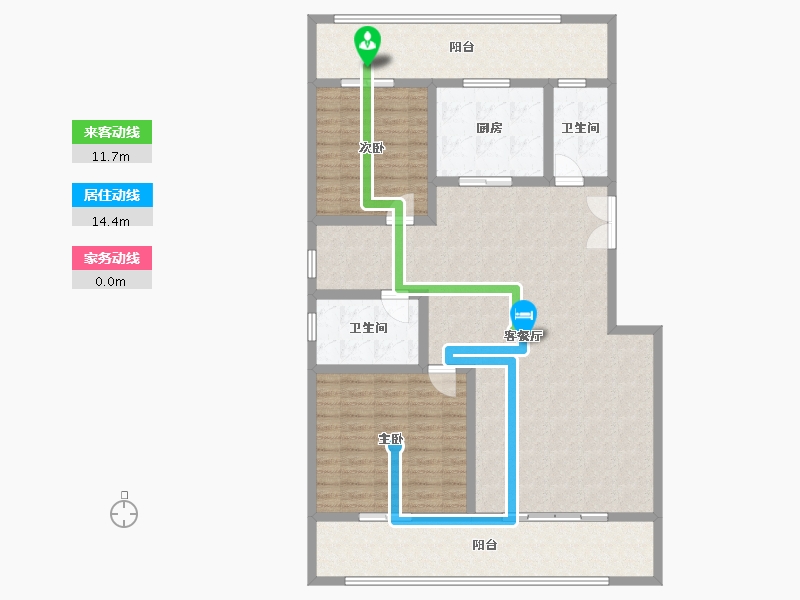 云南省-曲靖市-凤凰城·寥廓府邸-130.21-户型库-动静线