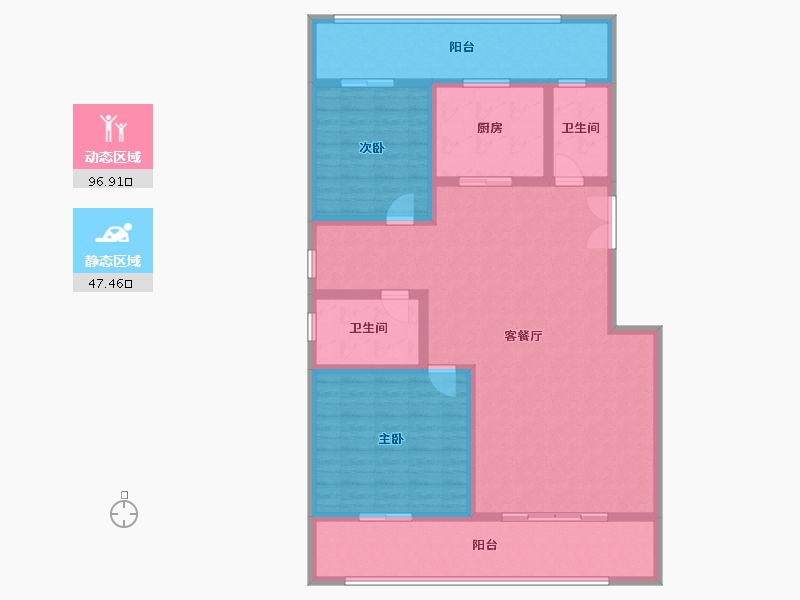 云南省-曲靖市-凤凰城·寥廓府邸-130.21-户型库-动静分区