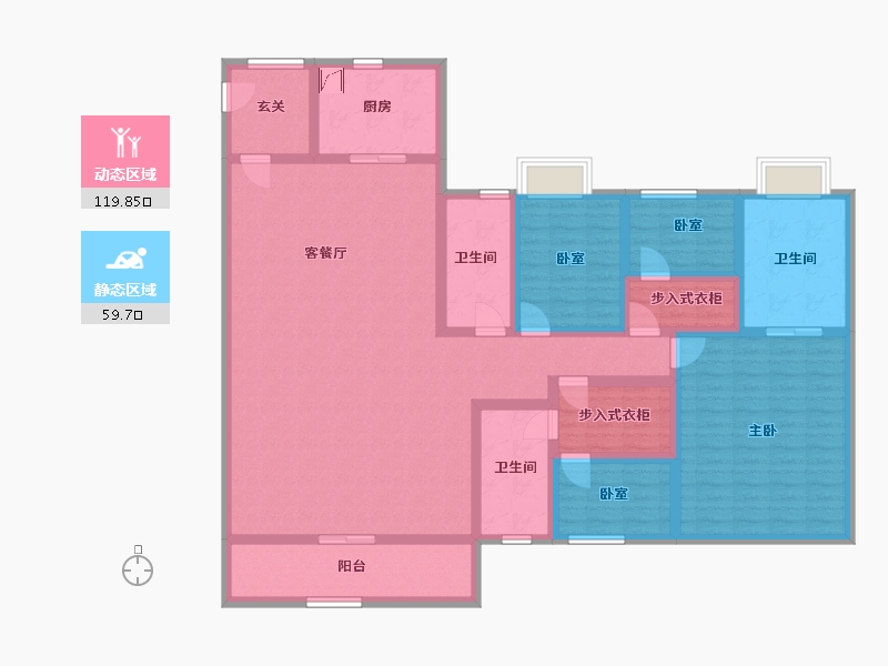 广东省-广州市-华发越秀·和樾府-160.01-户型库-动静分区