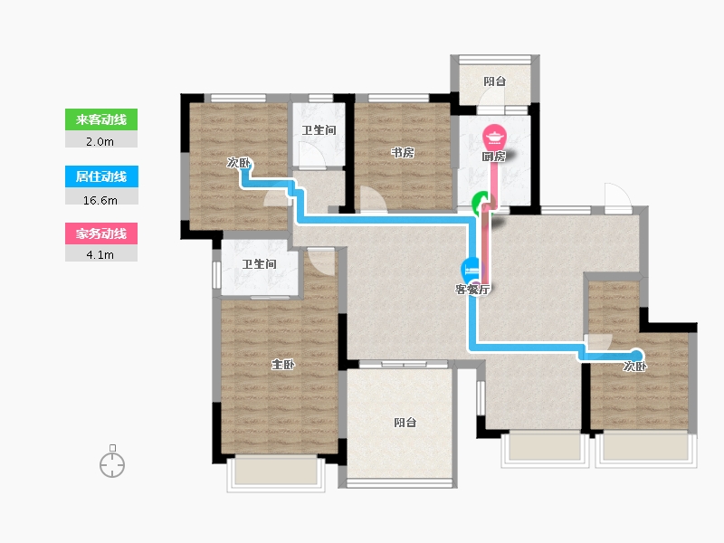 四川省-成都市-明信天府壹号-110.52-户型库-动静线