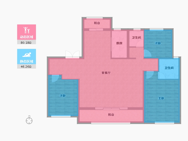 山西省-临汾市-皓峻·天悦府-114.87-户型库-动静分区