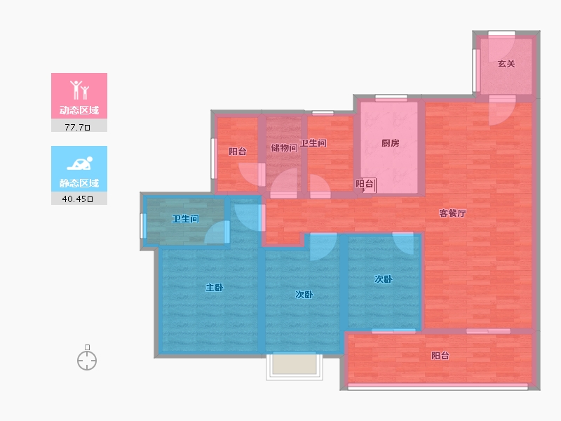 广东省-广州市-华发越秀·和樾府-103.99-户型库-动静分区