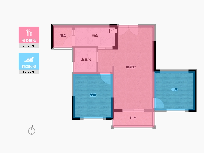 四川省-成都市-高投贤悦府-50.97-户型库-动静分区