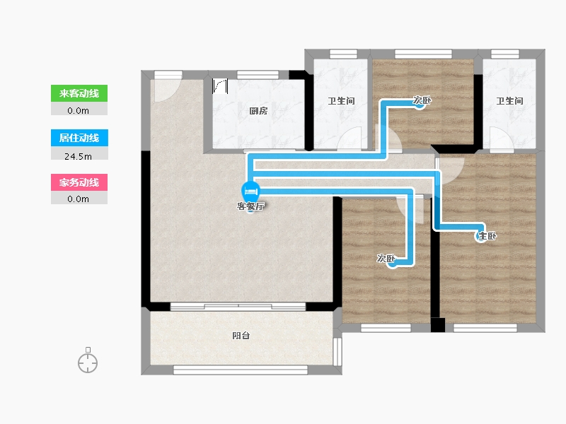 湖北省-武汉市-招商·武汉城建未来中心-79.98-户型库-动静线