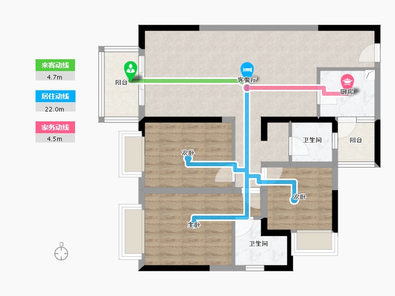 四川省-成都市-东宸锦悦府-85.02-户型库-动静线