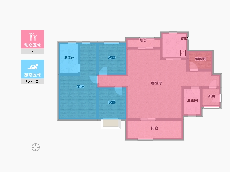 广东省-广州市-华发越秀·和樾府-112.19-户型库-动静分区