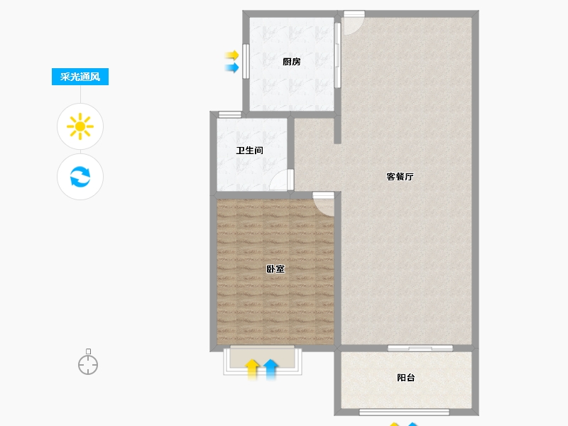 湖北省-武汉市-武汉雅居乐花园-116.58-户型库-采光通风