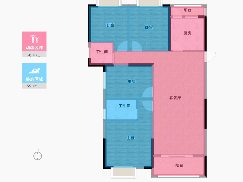 湖北省-武汉市-鼎盛璟城-113.34-户型库-动静分区