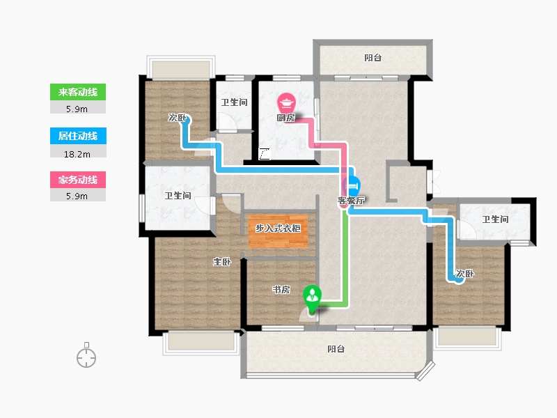 四川省-成都市-天府公园未来城-150.35-户型库-动静线