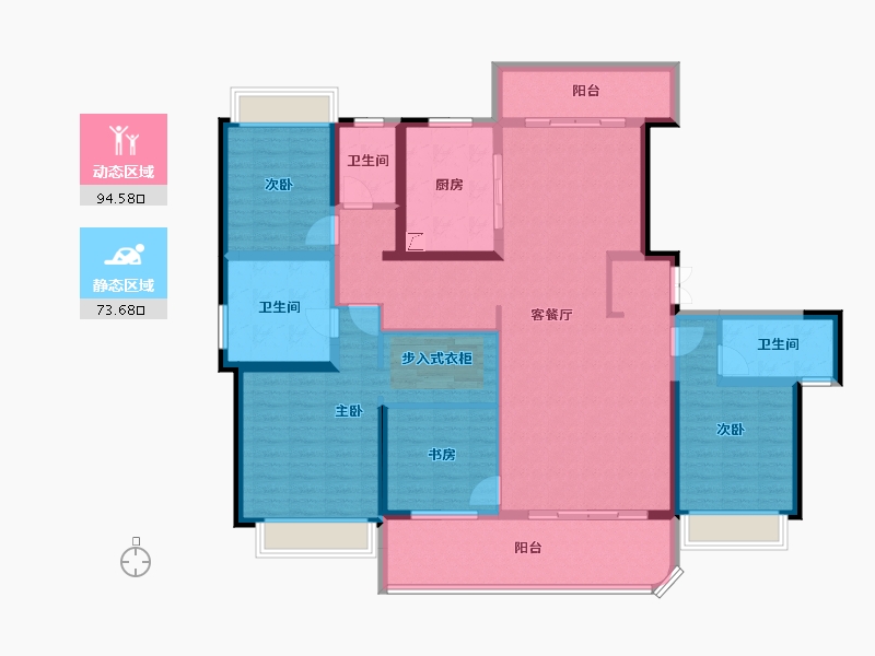 四川省-成都市-天府公园未来城-150.35-户型库-动静分区