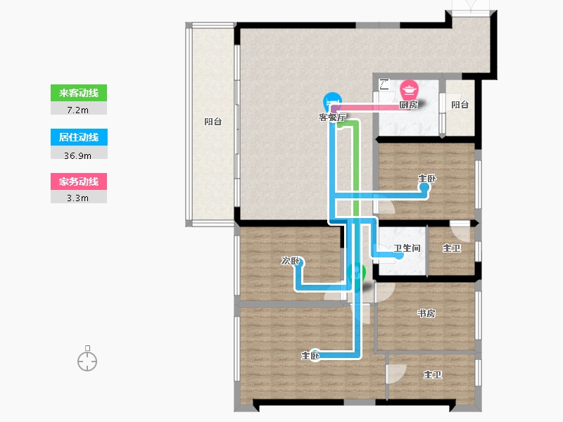 四川省-成都市-中港东湖壹号-142.20-户型库-动静线