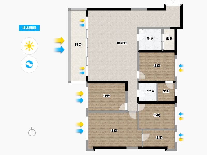 四川省-成都市-中港东湖壹号-142.20-户型库-采光通风