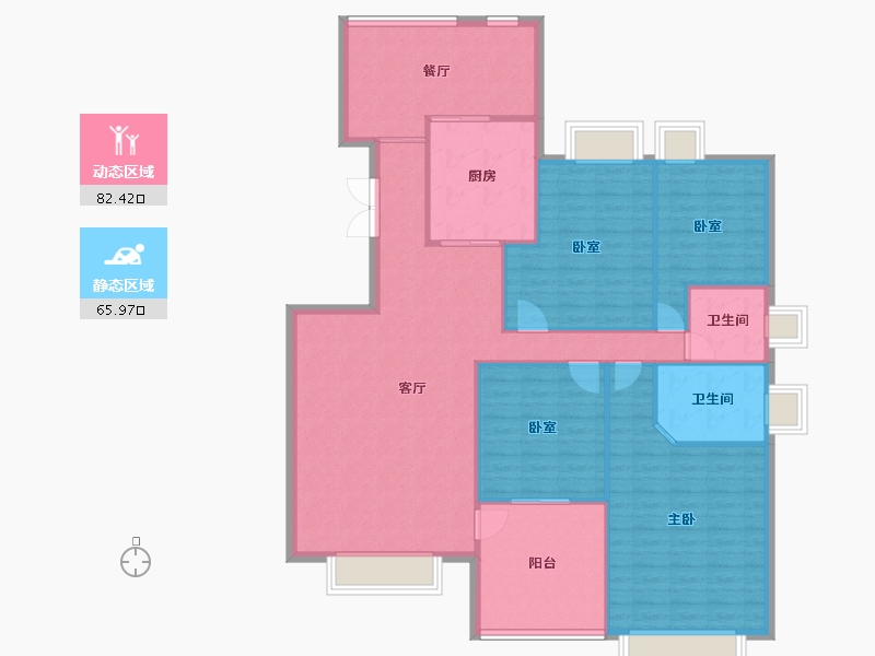 广东省-珠海市-三好名苑-136.87-户型库-动静分区