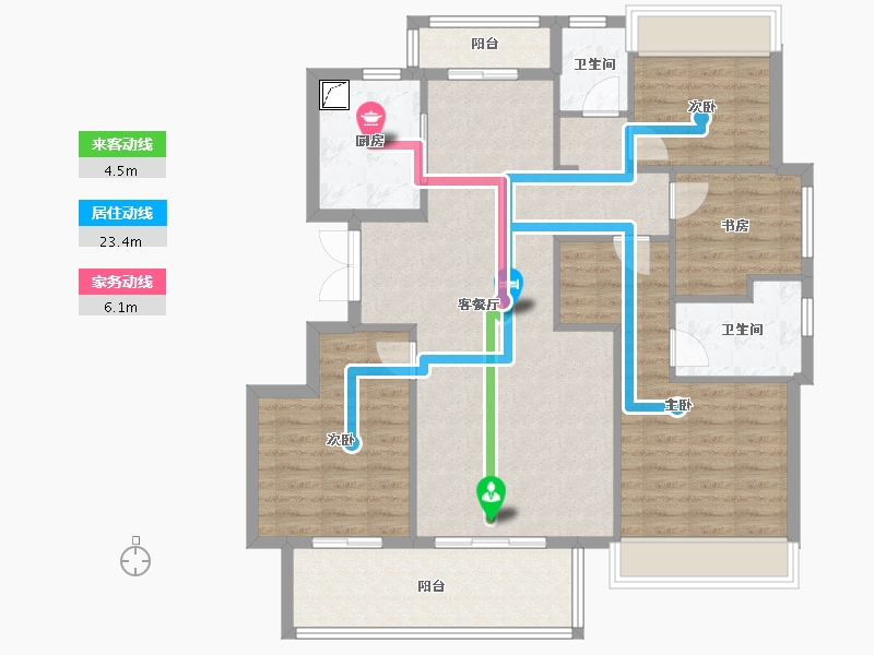 浙江省-衢州市-建工丁香里-110.00-户型库-动静线