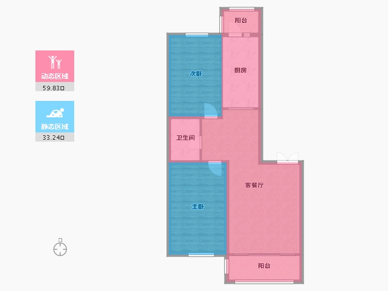 北京-北京市-佟馨家园-D区-110.00-户型库-动静分区