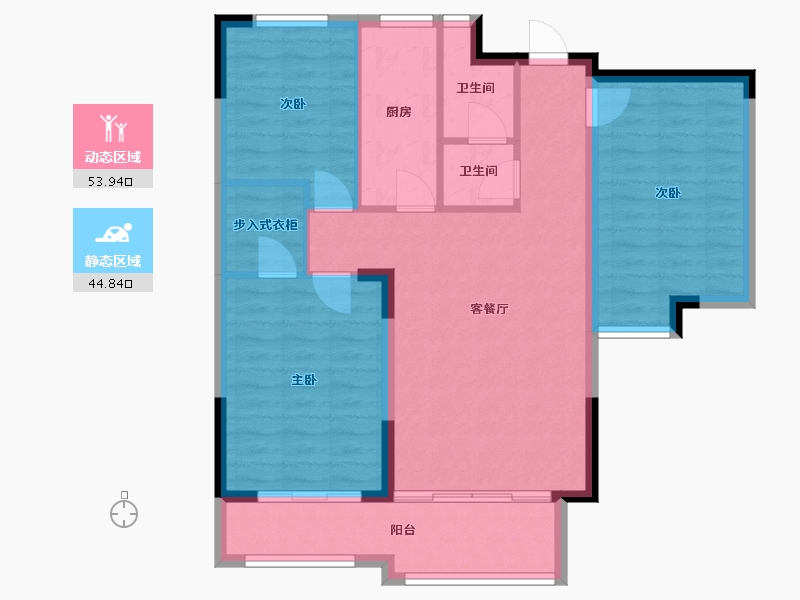 山东省-日照市-清华锦苑-89.42-户型库-动静分区