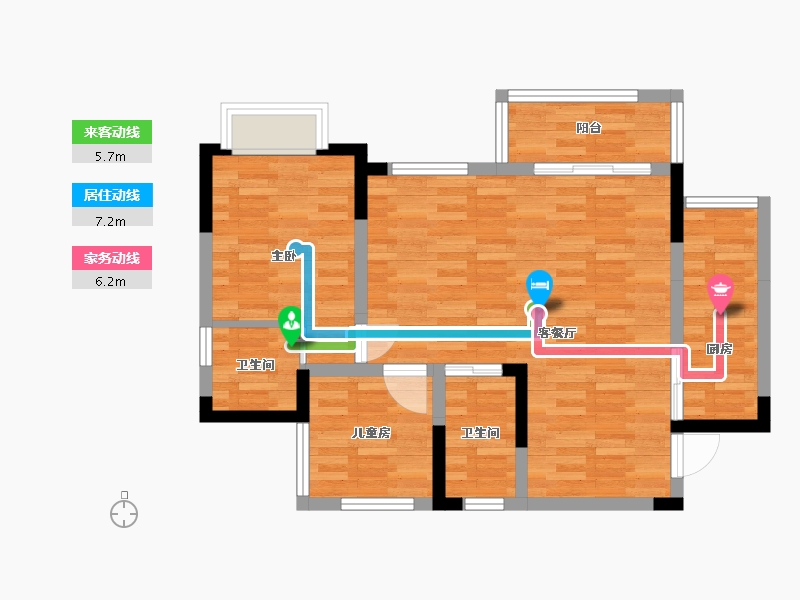 四川省-自贡市-蓝润.春风九里-67.86-户型库-动静线