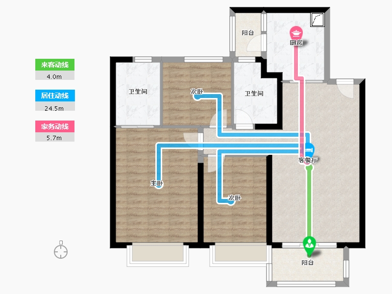 江苏省-扬州市-恒大桃源天境-98.00-户型库-动静线