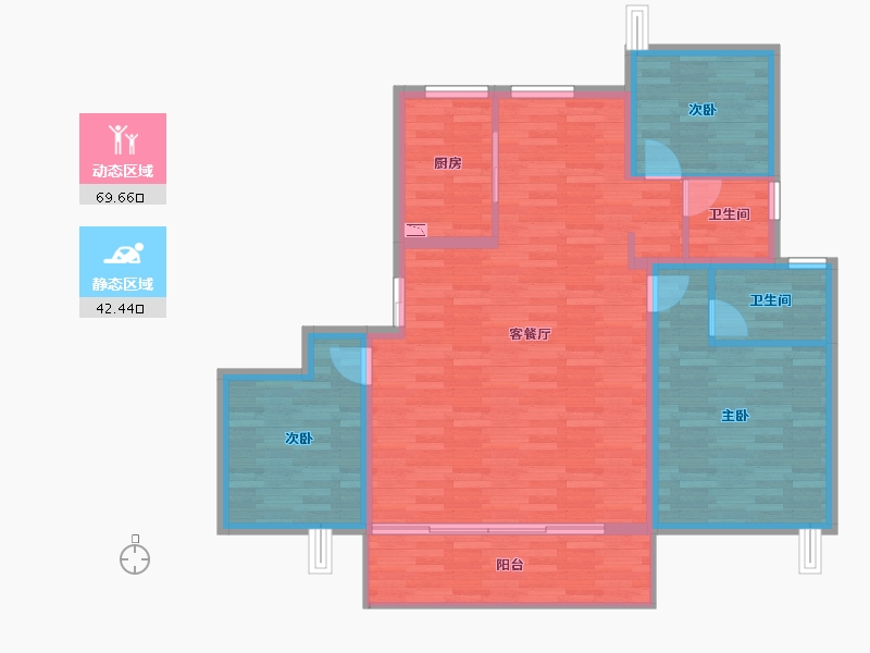 江苏省-徐州市-和平公馆-102.22-户型库-动静分区