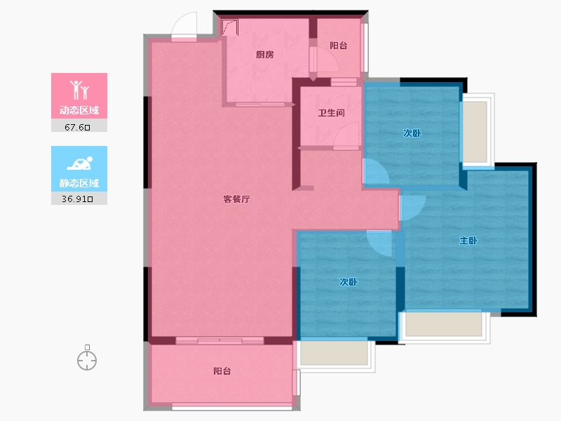 广西壮族自治区-百色市-恒大悦澜湾-94.00-户型库-动静分区