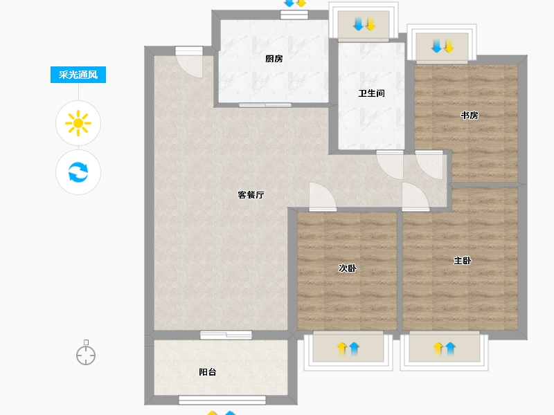 上海-上海市-海纳印象-78.00-户型库-采光通风