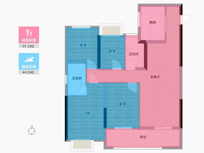 福建省-福州市-榕心映月-97.00-户型库-动静分区